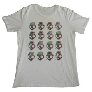 Skullcandy 16 Colorful Logo T-Shirt Beige Short Sleeve Mens Large